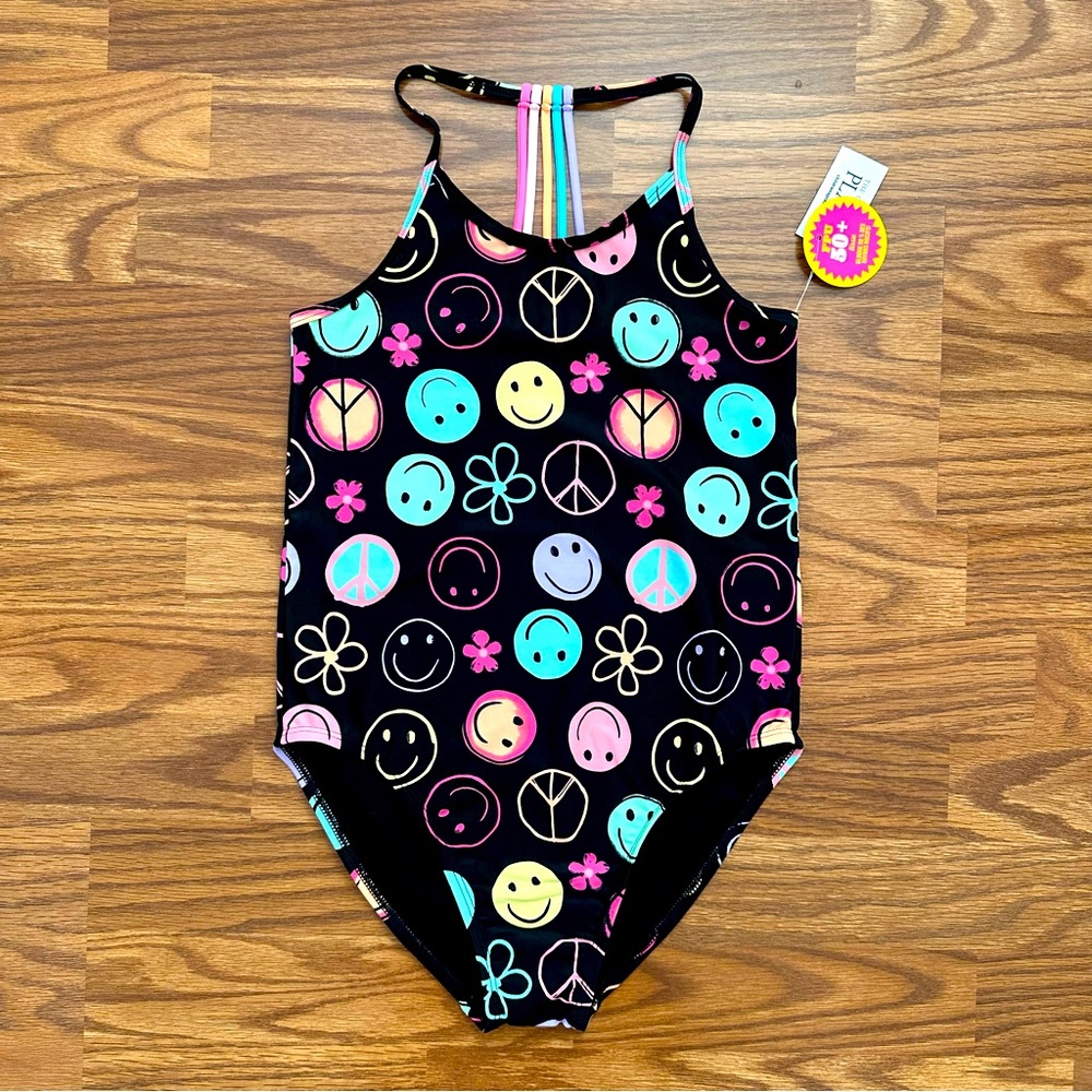 The Children’s Place Girls Large 10-12 One Piece Swim Bathing Suit UPF 50 NWT!